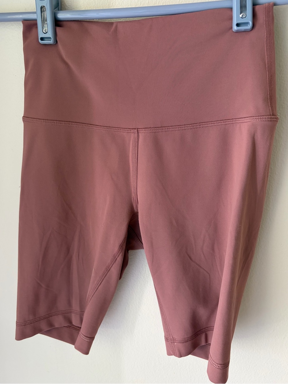9. Size 4 LULULEMON Mauve Fast + Free Bike Shorts
